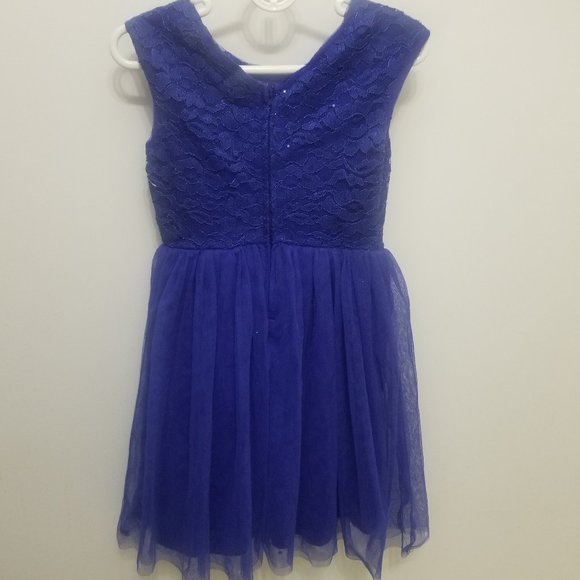glittering deep blue girls dress, gorgeous! - Picture 6 of 8